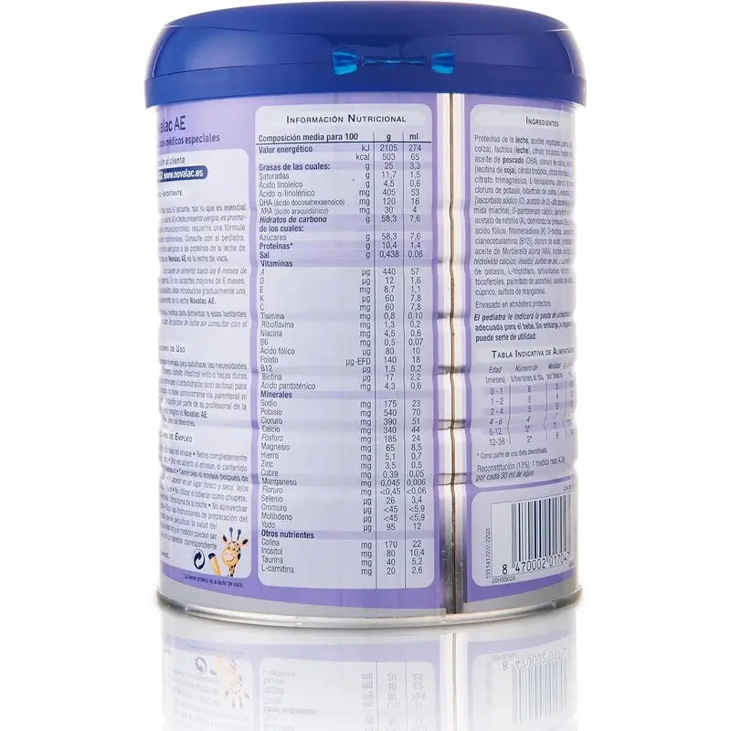 Novalac Ae Leche Infantil 0-36 Meses, Antiestreñimiento , 800 gr