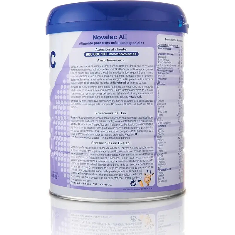 Novalac Ae Leche Infantil 0-36 Meses, Antiestreñimiento , 800 gr