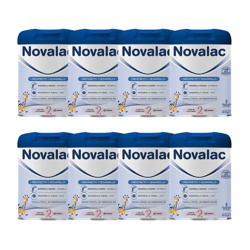 Novalac Premium 2 Leche de Continuación, Pack 8 X 800 gr