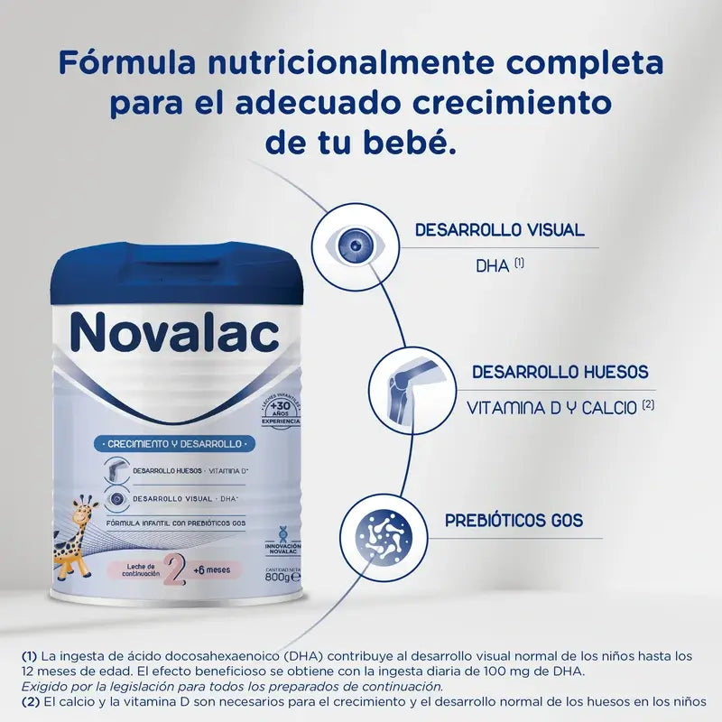 Novalac 2 Leche De Continuación, Pack 6X800 Gr