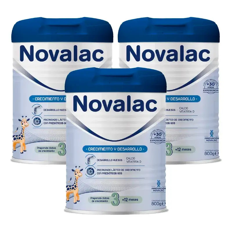 Novalac 3 Leche De Crecimiento, 3X800 Gr