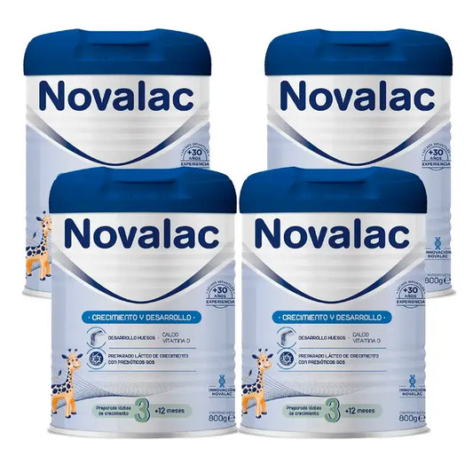 Novalac 3 Leche De Crecimiento, 4X800 Gr