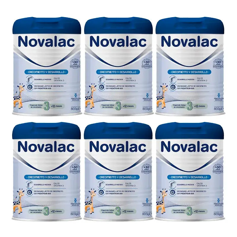 Novalac 3 Leche De Crecimiento, 6X800 Gr