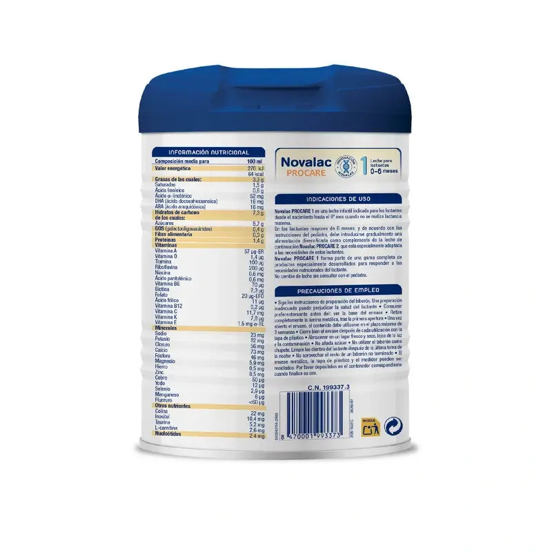 Novalac Procare 1 Leche de Inicio, 800 gr