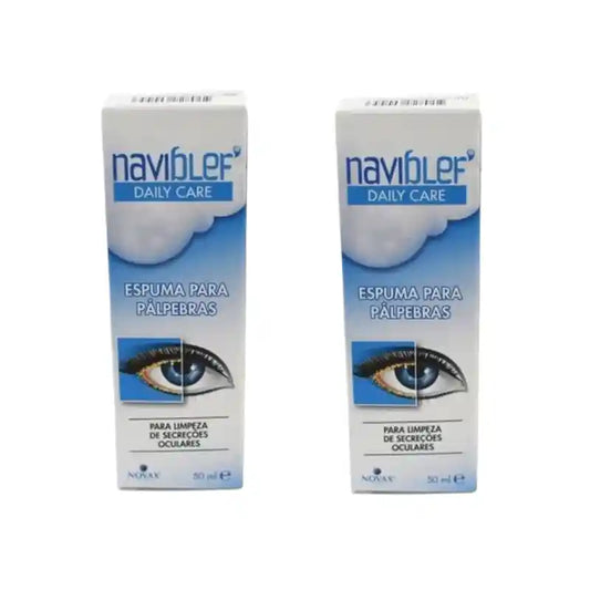Novax Naviblef  Cuidado Diario Espuma De Parpados, 2X50 Ml