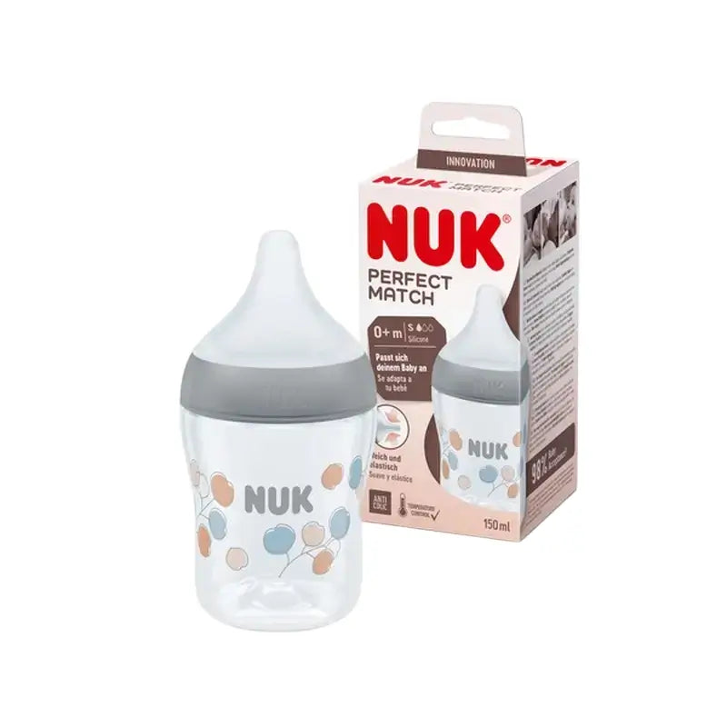 Nuk Biberon Perfect Match Pp Silicona 0-6M Flujo S Algodón , 150 ml