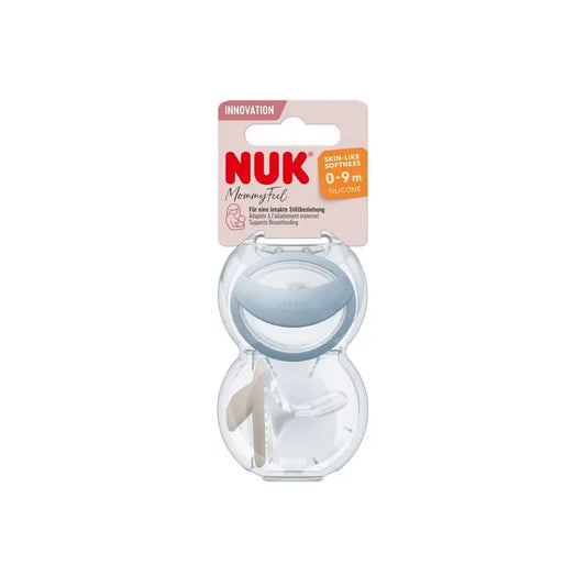 Nuk Chupete Mommy Feel 0-9 M Azul-Gris , 2 unidades