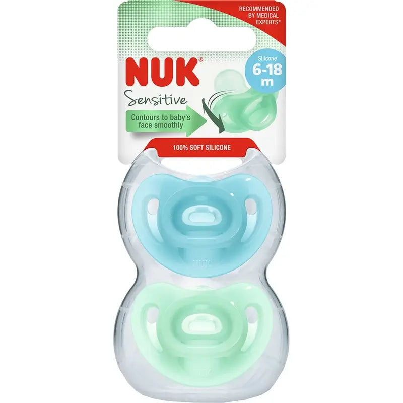 Nuk Chupete Sensitive 6-18 Silicona 2Ud.
