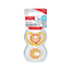 Nuk Chupete Space Leon/Sol T2 6-18M Silicona , 2 unidades