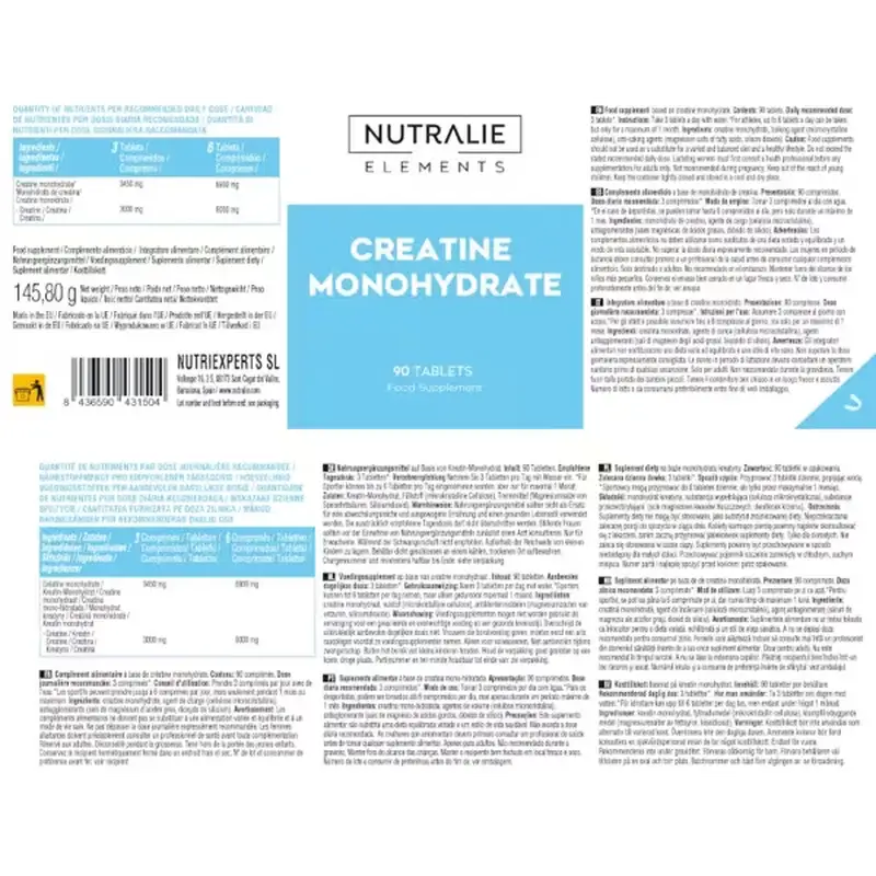 Nutralie Creatina Monohidratada 6000Mg, 90 comprimidos
