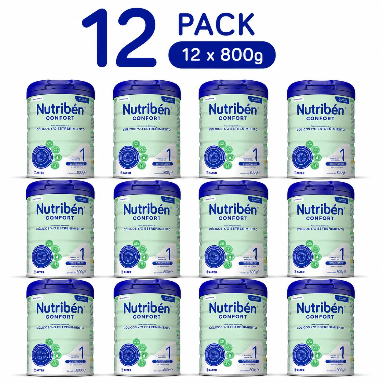 Nutribén Confort 1 Leche Inicio, 12 x 800 gr
