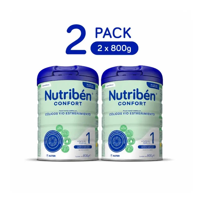 Nutribén Confort 1 Leche Inicio, 2 x 800 gr