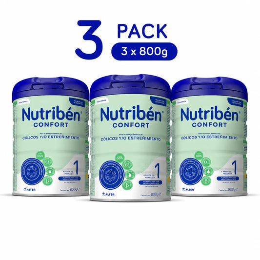 Nutribén Confort 1 Leche Inicio, 3 x 800 gr