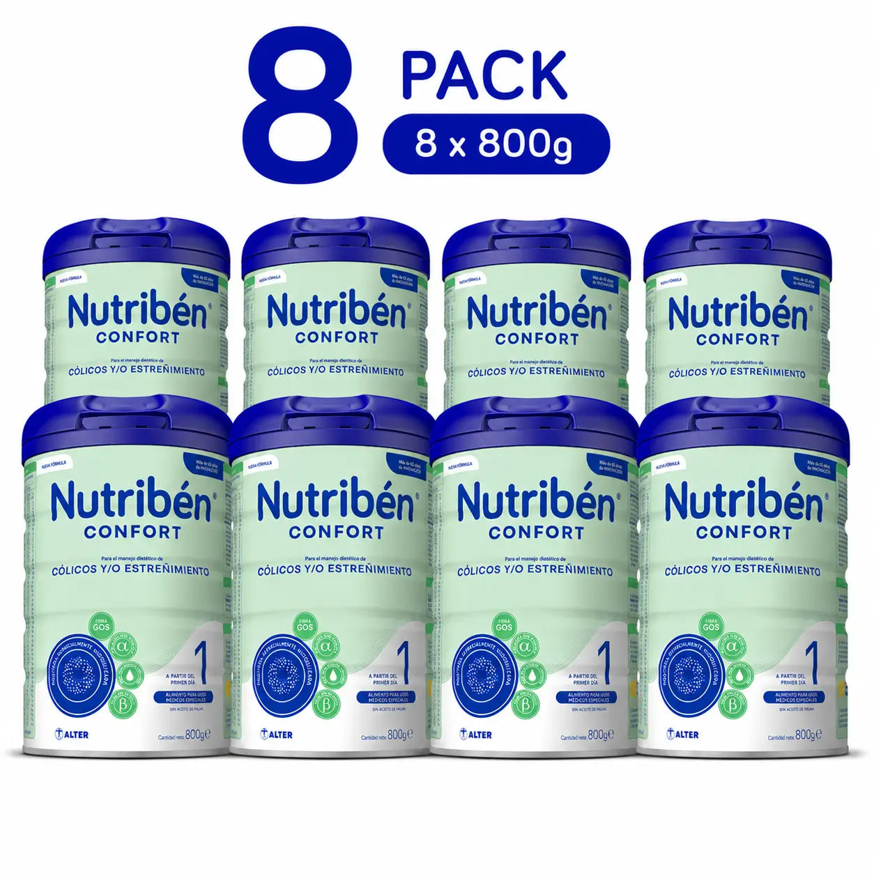 Nutribén Confort 1 Leche Inicio, 8 x 800 gr