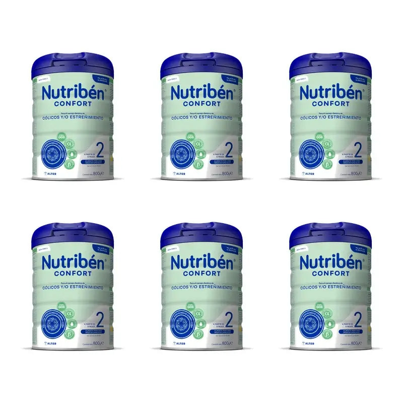 Nutribén Confort 2 Leche Continuación, 6 x 800 gr