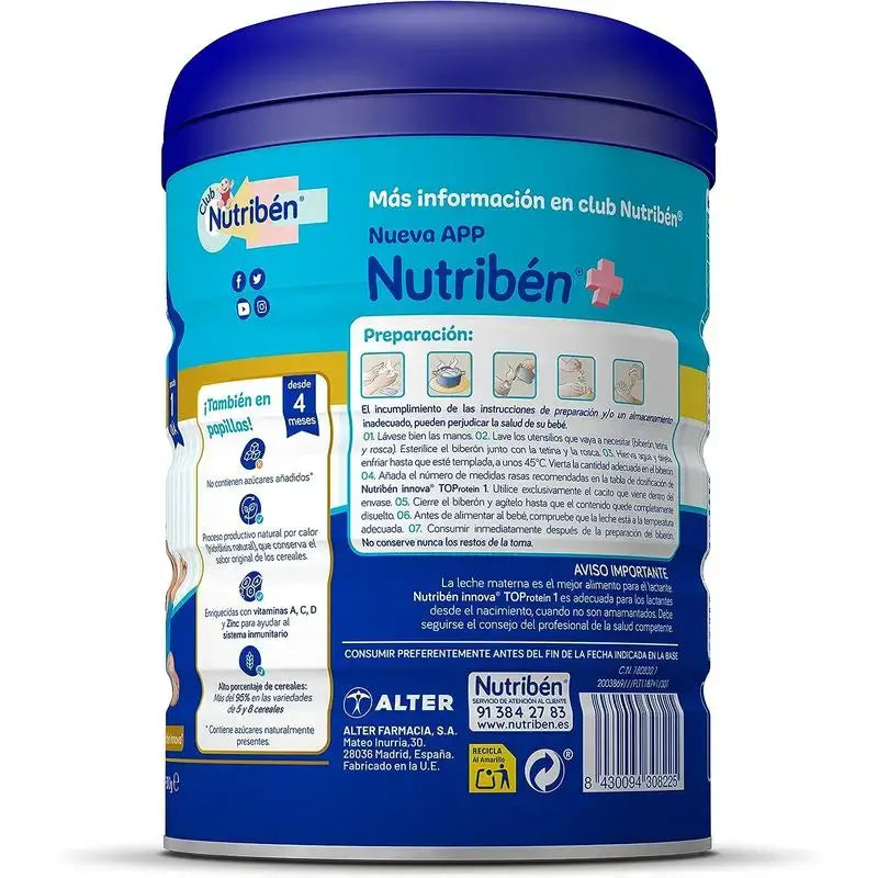 Nutribén Innova 1 Top Protein Leche inicio, 3 x 800 gr