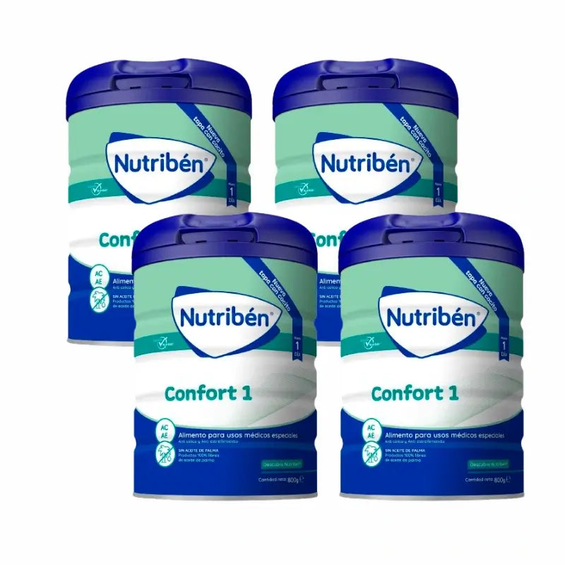 Nutribén Confort 1 Leche Inicio, 4 x 800 gr