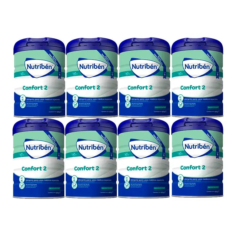 Nutribén Confort 2 Leche Continuación, 8 x 800 gr