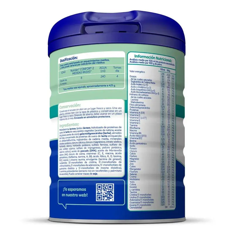 Nutribén Confort 2 Leche Continuación, 800 gr