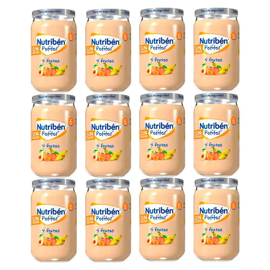 Nutriben Potito 4 Frutas , 12 x 235 gr