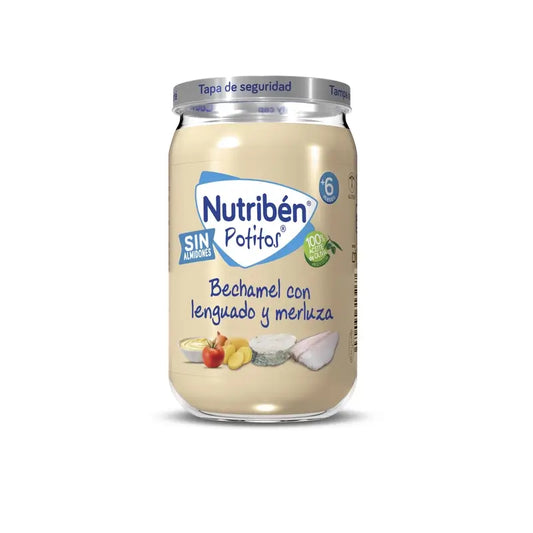 Nutriben Potito De Bechamel Con Lenguado Y Merluza , 235 gr