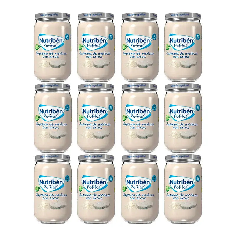 Nutriben Potito Suprema De Merluza Con Arroz , 12 x 235 gr