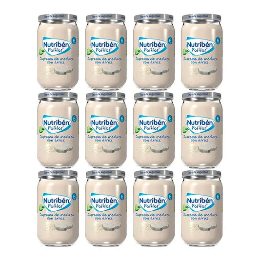 Nutriben Potito Suprema De Merluza Con Arroz , 12 x 235 gr