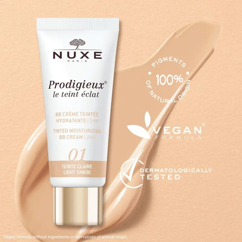 Nuxe Bb Cream Hidratante Con Color | 24H, Prodigieux® Le Teint Éclat 30Ml - Tono Claro