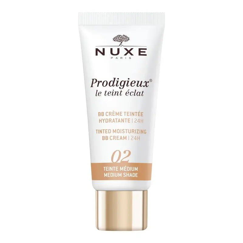 Nuxe Bb Cream Hidratante Con Color | 24H, Prodigieux® Le Teint Éclat 30Ml - Tono Medio
