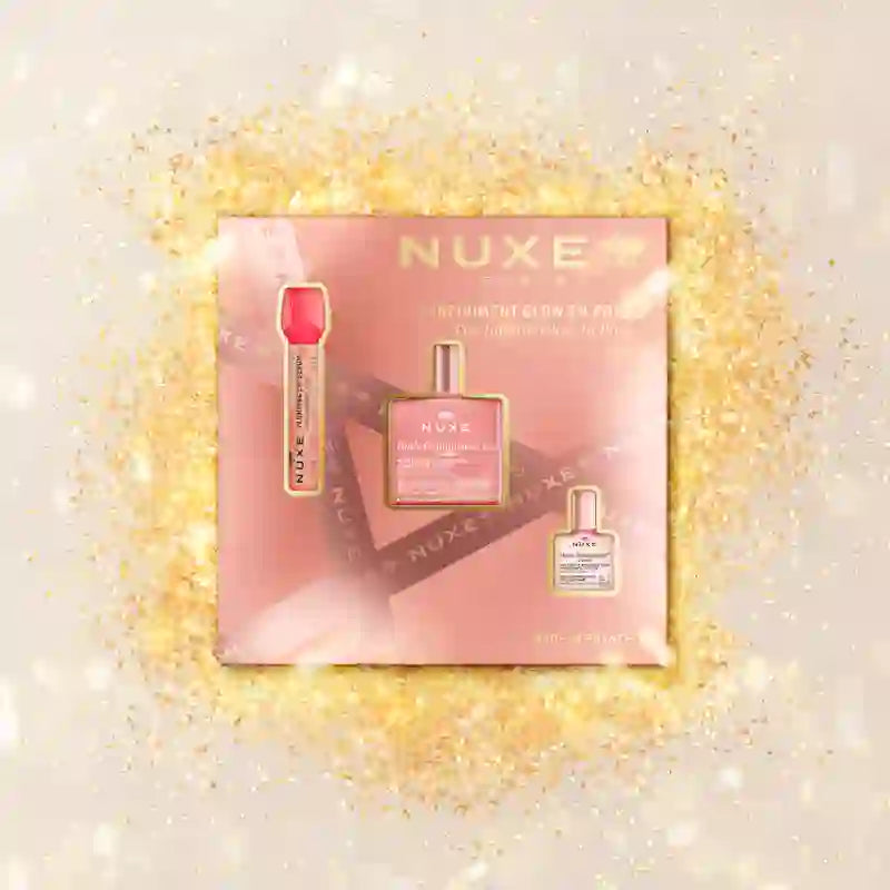Nuxe Multi-Ranges Cofre Regalo Glow Infinito Rosa Very Rose Serum Labial + Huile Prod Floral Or + Huile Prod Floral
