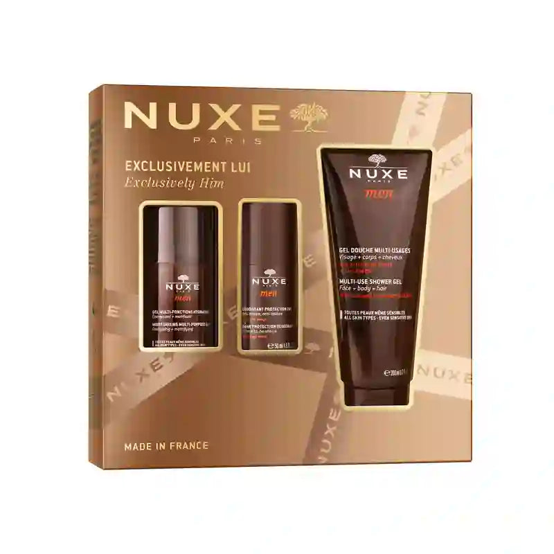 Nuxe Nuxe Men Cofre Regalo Exclusivo Para Hombres Gel Hidratante + Desodorante + Gel De Ducha
