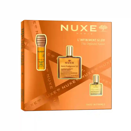Nuxe Prodigieux Multi-Ranges Cofre Regalo Glow Infinito Huile Prod Or + Reve The Miel Labial + Huile Classic