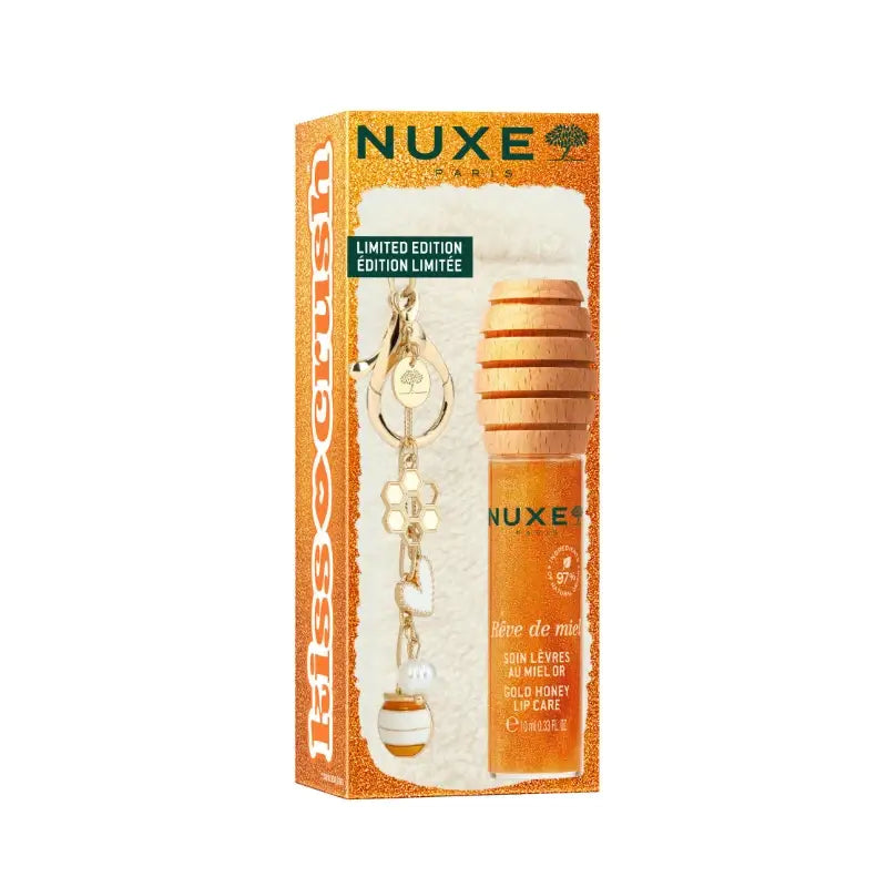Nuxe Reve De Miel Tratamiento Labial Con Miel Gold 10Ml + Lip Case De Regalo, 10 ml