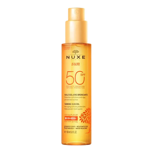 Nuxe Sun Aceite Bronceador para Rostro y Cuerpo SPF 50