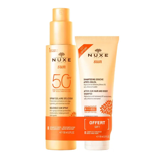 Nuxe Sun Spray Solar Rostro Y Cuerpo Spf 50 150Ml + Champu After Sun 100Ml