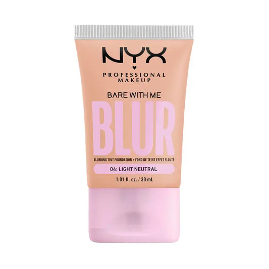 Nyx Bare With Me Blur Skin Tint, Base De Maquillaje Difuminadora, Acabado Mate, Tono 04 , 30 ml
