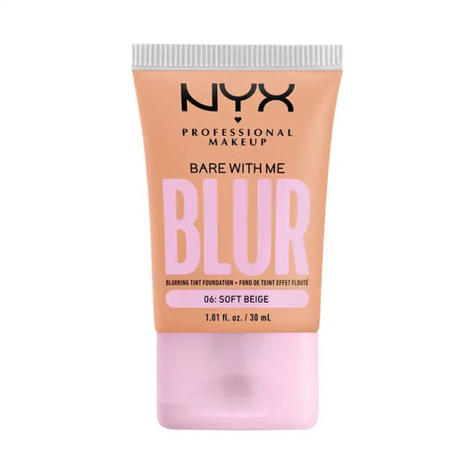 Nyx Bare With Me Blur Skin Tint, Base De Maquillaje Difuminadora, Acabado Mate, Tono 06 , 30 ml