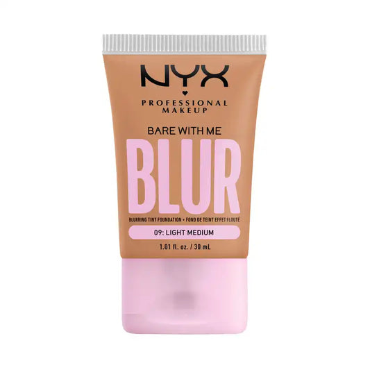 Nyx Bare With Me Blur Skin Tint, Base De Maquillaje Difuminadora, Acabado Mate, Tono 09 , 30 ml