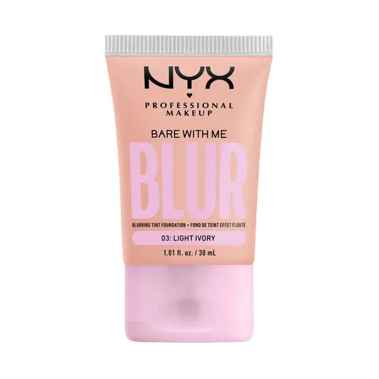 Nyx Bare With Me Blur Skin Tint, Base De Maquillaje Difuminadora, Acabado Mate, Tono Light Ivory , 30 ml