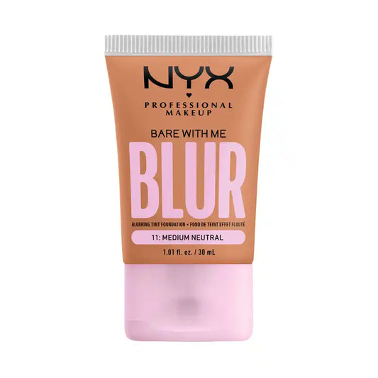 Nyx Bare With Me Blur Skin Tint, Base De Maquillaje Difuminadora, Acabado Mate, Tono Neutral , 30 ml