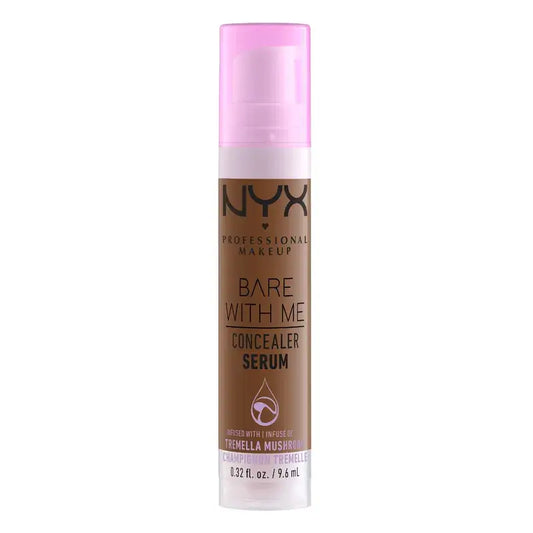 Nyx Bare With Me Serum Concealer, Tono Mocha. Fórmula Vegana. , 9,6 ml