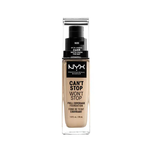 Nyx Base De Maquillaje Larga Duración Can'T Stop Won'T Stop Full Coverage Foundation Tono 6.5 Nude Color Claro , 30 ml