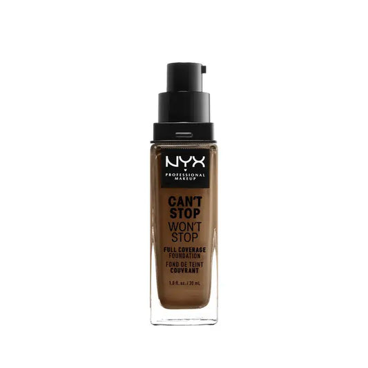 Nyx Base De Maquillaje Larga Duración Waterproof Can'T Stop Won'T Stop Full Tono 17 Capuccino Color Medio Oscuro , 30 ml