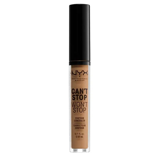 Nyx Can'T Stop Won'T Stop, Corrector Tono 12.7 Neutral Tan Para Pieles Oscuras , 3,5 ml