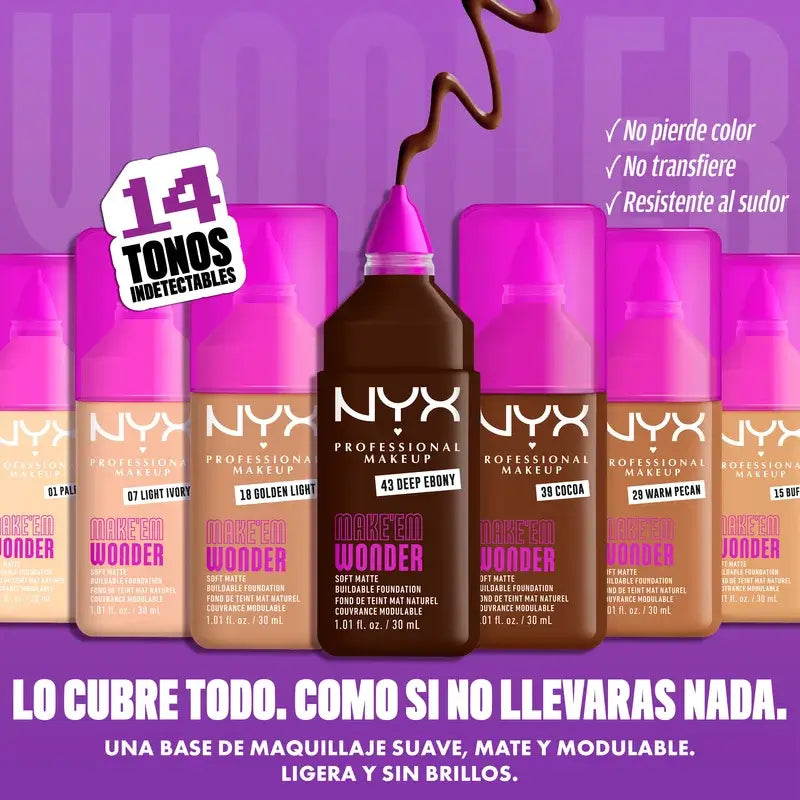 Nyx Cosmetics Make Em Wonder Fdt Medium Olive, 30 ml