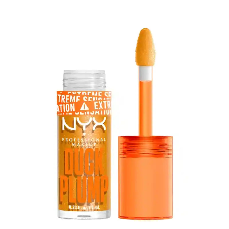 Nyx Duck Plump High Pigment Lip Gloss Brillo Voluminizador Glitter Gold 22 , 7 ml