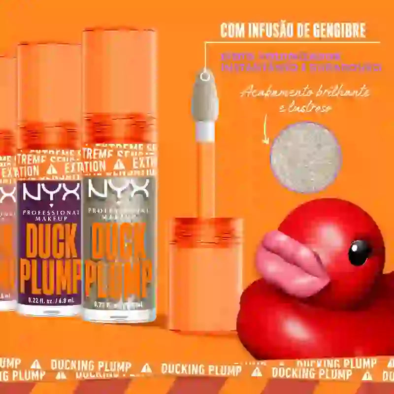 Nyx Duck Plump High Pigment Lip Gloss Brillo Voluminizador Glitter Gold 22 , 7 ml