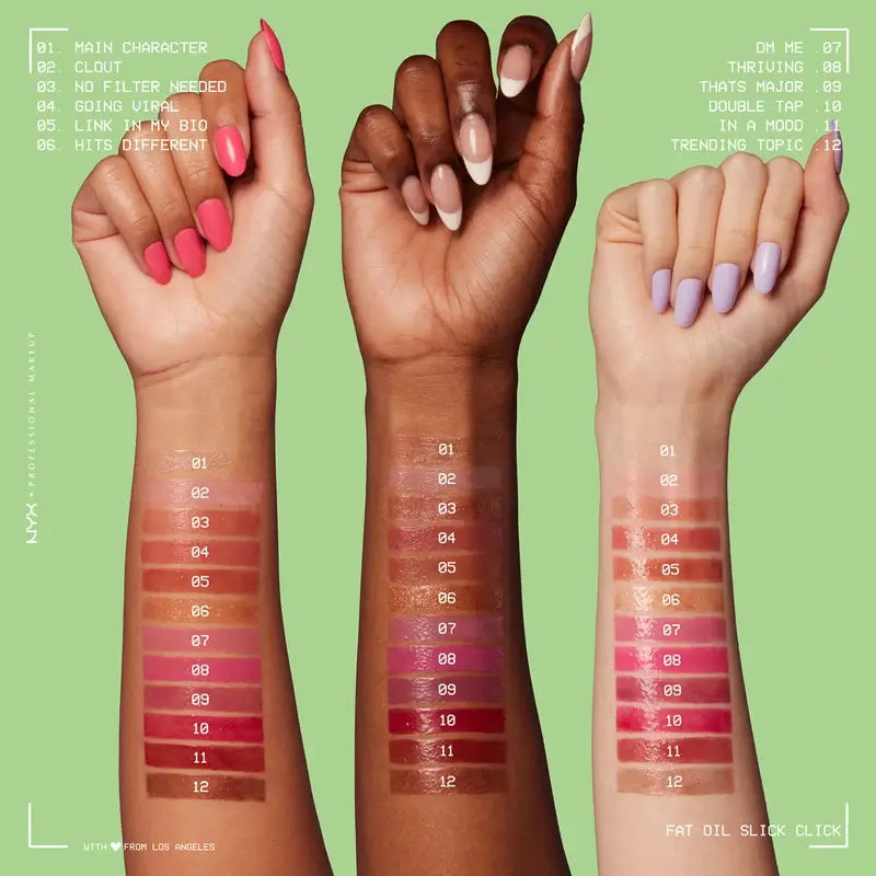 Nyx Fat Oil Slick Click Hits Different Aceite Labial , 2 gr