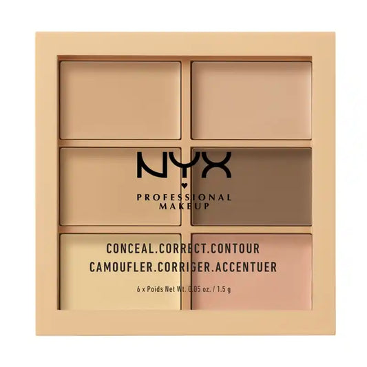 Nyx Paleta De Correctores Y Contouring Conceal, Correct, Contour Palette , 9 gr