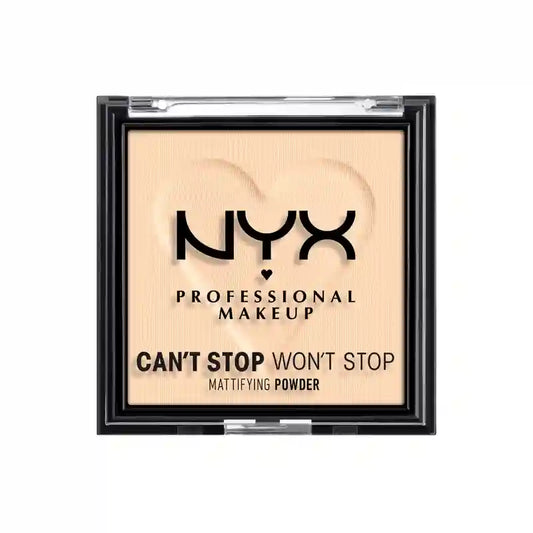Nyx Polvos Matificantes Profesionales Can´T Stop Won´T Stop. Mutea Brillos, Imperfecciones Y Poros. Tono 01 Fair. , 6 gr